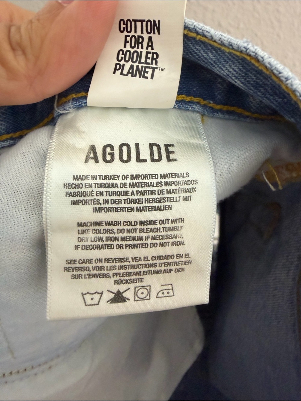 Agolde Parker Long Denim Shorts Sz 30 - Picture 7 of 8